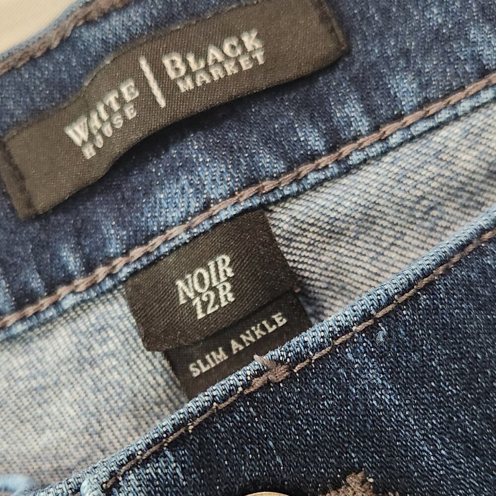 White House Black Market Noir 12R Boot Leg Jeans casual Lot C - Picture 4 of 6